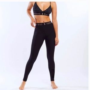 Savage x Fenty Liquid Black Leggings size Large